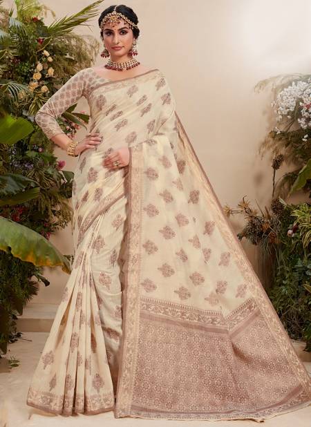 Cream Colour ASHIKA MADHULIKA 2 Designer Fancy Cotton With Resham Work Festive Wear Saree Latest Collection 42